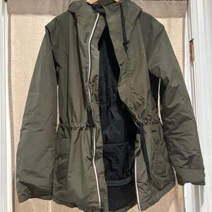 Airblaster Olive Green Hooded Women's Snow Jacket